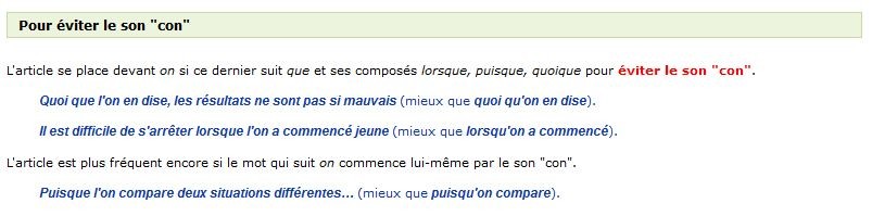 « Pour éviter le son 'con' »