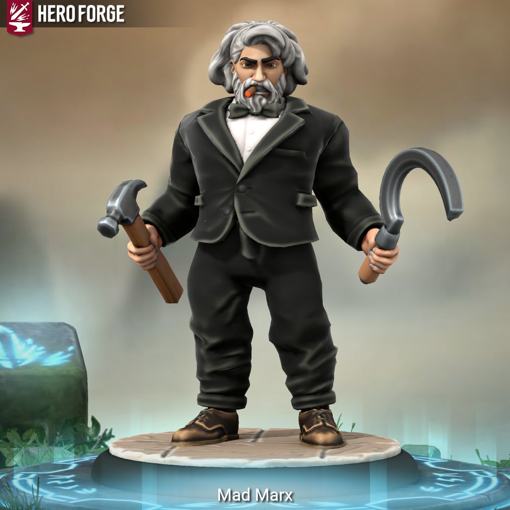 Figurine HeroForge de Marx