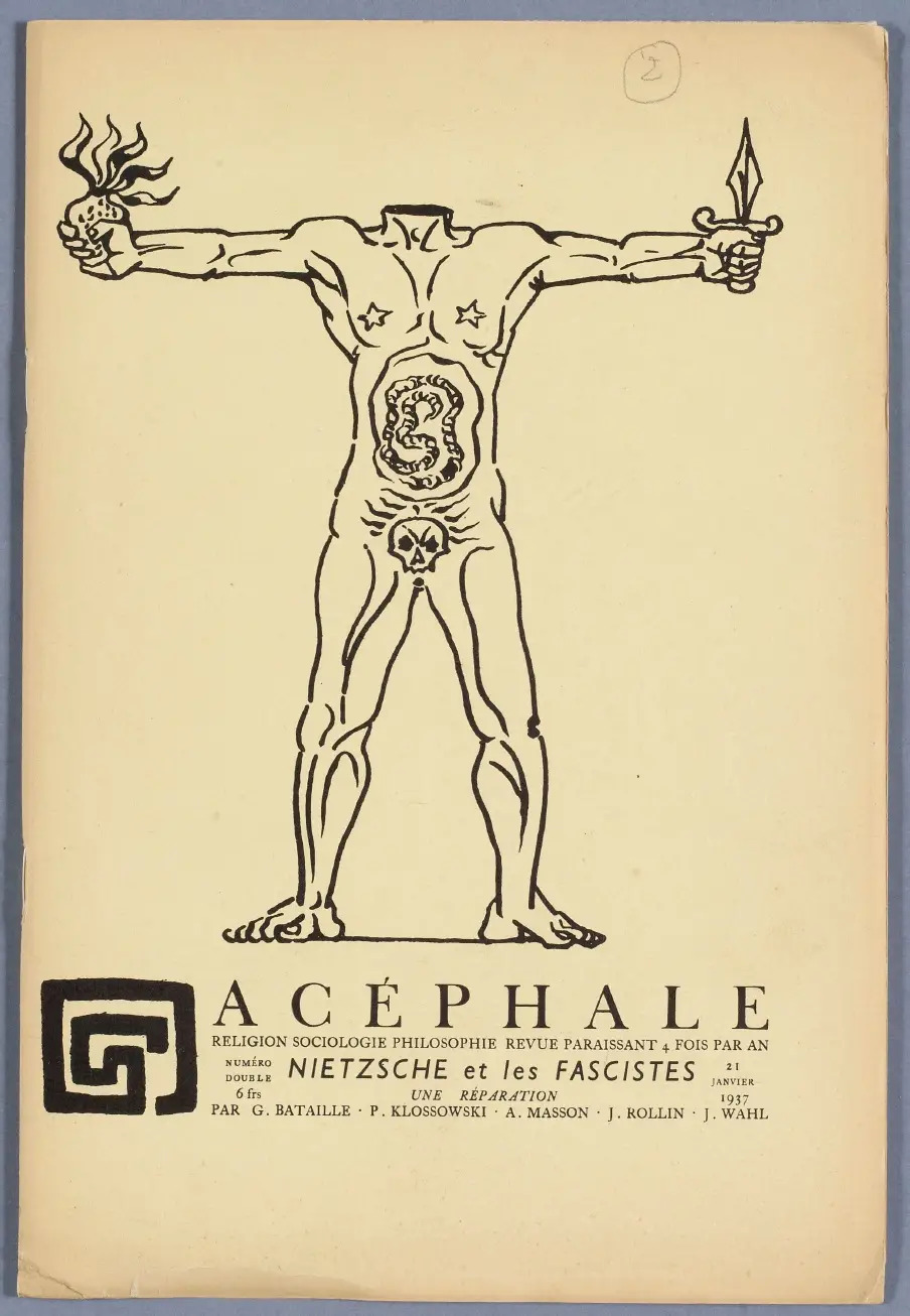 Couverture de la revue Acéphale du 21 janvier 1937