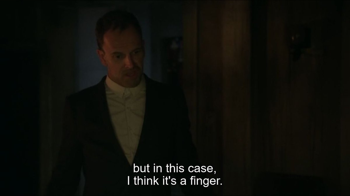 Sherlock: 'but in this case, I think it's a finger.'