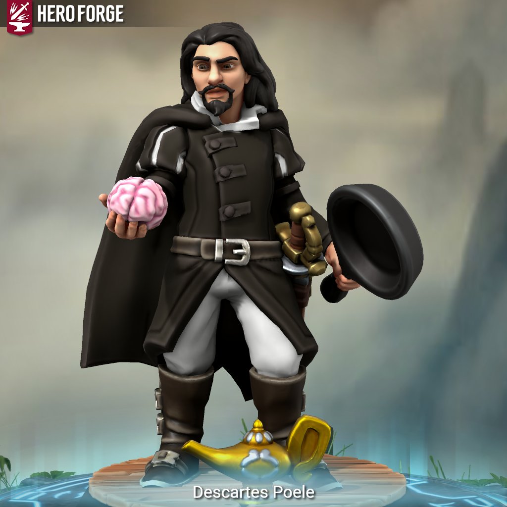 Figurine HeroForge de Descartes